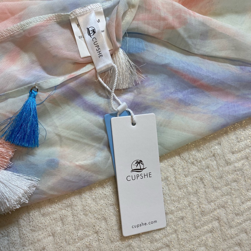 Cupshe pastel tie dye bathing suit coverup. Brand new!